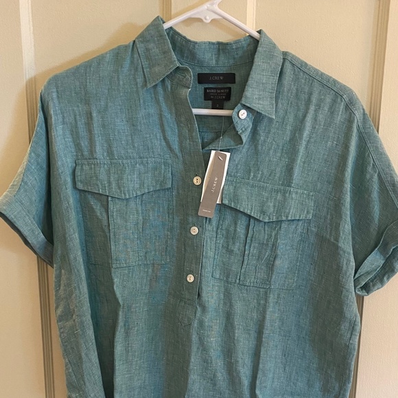 NWT J. Crew Baird McNutt Irish Linen top size 2 - Picture 1 of 4